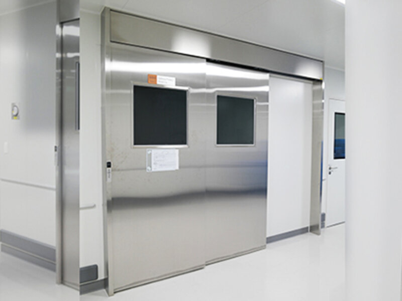 Hospital hermetic door installation